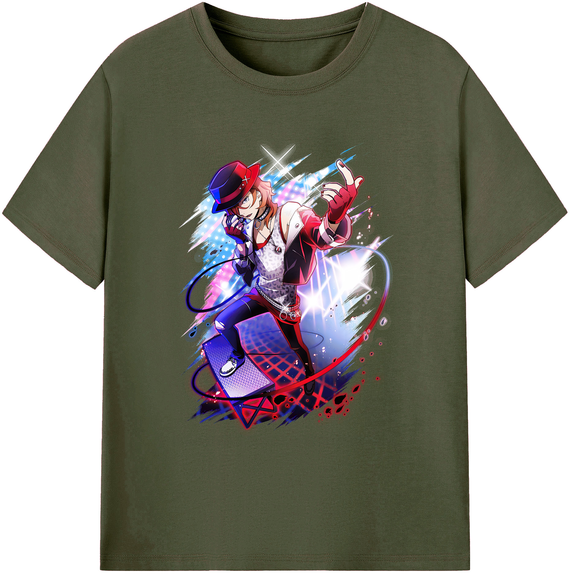 （画像用） 文豪ストレイドッグス Bungo Stray Dogs 綿100％ メンズ半袖Tシャツ｜肌触りやわらか＆通気性